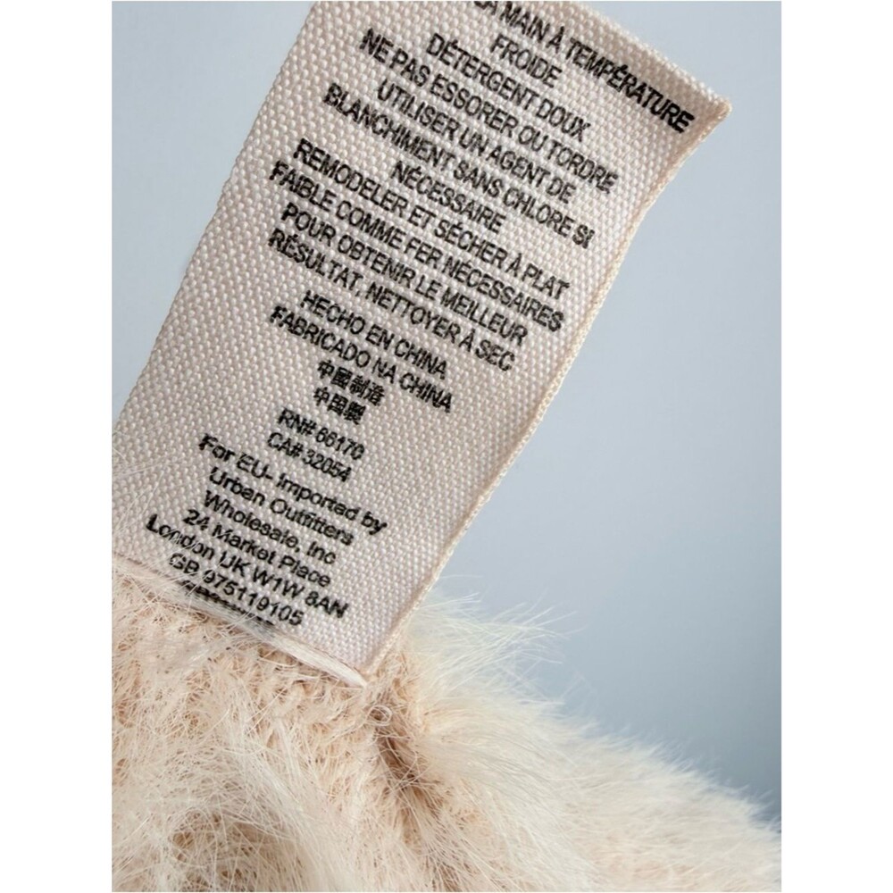 Free People Once In A Lifetime Cardigan Ivory S Shaggy Wool Blend Long Open Boho - Picture 12 of 14